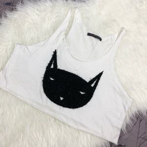 NASTY GAL Fuzzy Kitty Crop Top